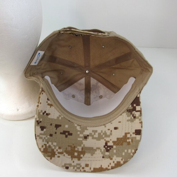 EX MARK Propane Embroidered Logo Men's Brown Camouflage Strap Back Cap Hat - Picture 7 of 8